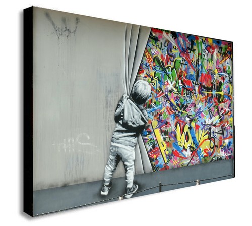 Banksy little boy pulls - little,