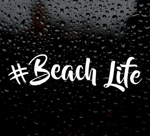 Beach life decal - life, for