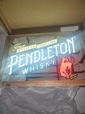 Pendleton Bourbon Whiskey RODEO BULL RIDING LED BAR SIGN  LIGHTED Let Er Buck