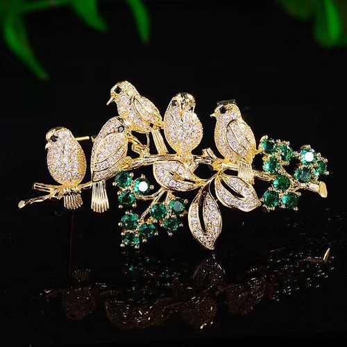 Cute birds crystal leaf branch - cute,