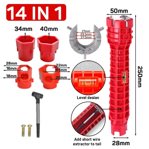 Sink faucet wrench set - 14,