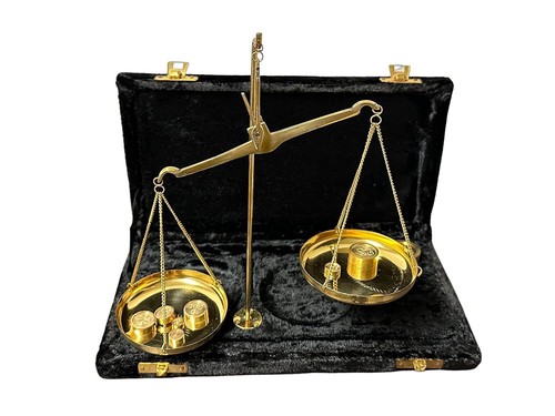 Antique brass polished balance - polished,