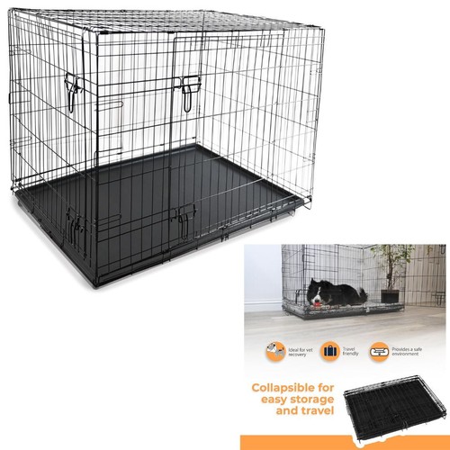 Dog crate cage with tray - crate/cage,