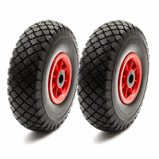 2x Wheelbarrow PU Tyre + Wheel