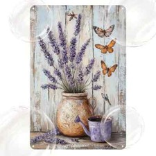 VINTAGE LAVENDER FLOWER METAL