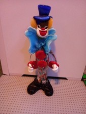 AUTHENTIC MURANO ART GLASS CLOWN FIGURE  11½ inches " HAND BLOWN