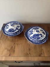 2 x Olde Alton Ware Blue &