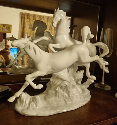 Lladro galloping horses with - lladro, horses.