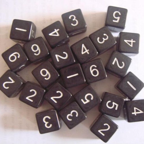 Pcs dice six sided - six,