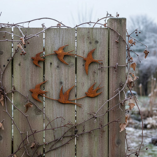 2pcs rustic metal - metal, flying