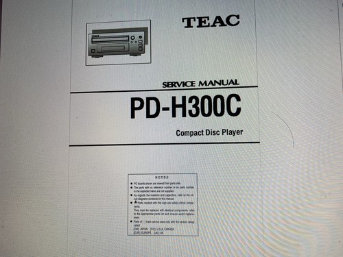 Teac h300c service manual - teac, pd-h300c