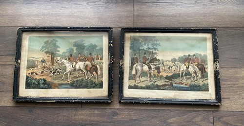 Fox hunting prints - fox, antique