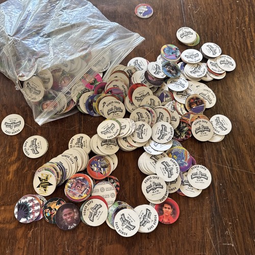Lot 100 random pogs mighty - of,
