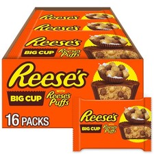 REESE'S STUFFED WITH REESE'S PUFFS CEREAL Big Cup Milk - 16 Ct - BB 11/2025