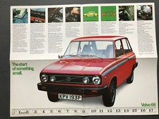 Original Volvo 66 Car Sales Leaflet Retro Car Memorabilia