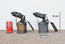 2x Antique Vintage Brass Blow Torch Lamp - FREE POSTAGE