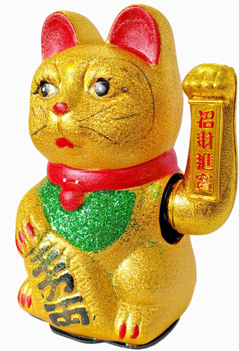 Pair large lucky cats - lucky,