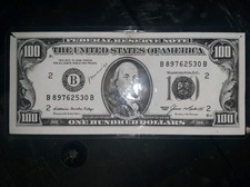 Fake $100 Bill Hand Signed By