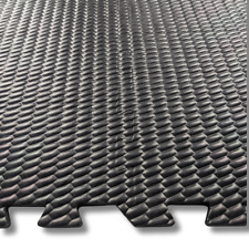 Horse Stable Floor Mats Interlocking EVA Non-Slip Rubber - 6 Piece Jigsaw Design