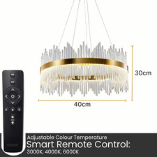 Crystal Chandelier K9 Ceiling Light LED Lighting Modern Living Room Lamp