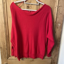 Mint Velvet Red Batwing Jumper