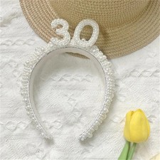 Birthday Pearl Headbands for