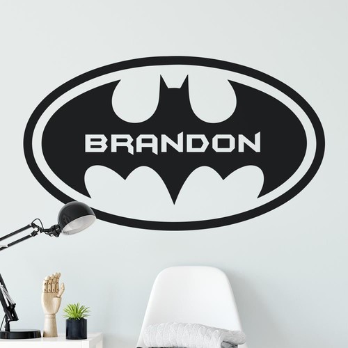 Personalised name batman logo - name,
