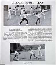 FENCING : VILLAGE SWORD PLAY. SEVERAL PICTURES AND ACCOMPANYING TEXT, REMOVED FR