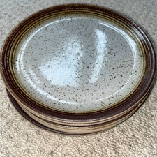 PURBECK POTTERY PORTLAND /STUDLAND PATTERN Set Of 5 Side Plates 18cm Across
