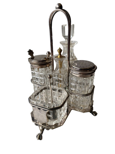 Vintage piece silver cruet - 12,