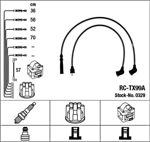 Blue ignition cable kit - blue,