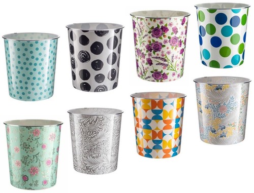 Waste paper dust bin - dust, round