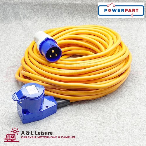 25m mains hook lead with - up, 90