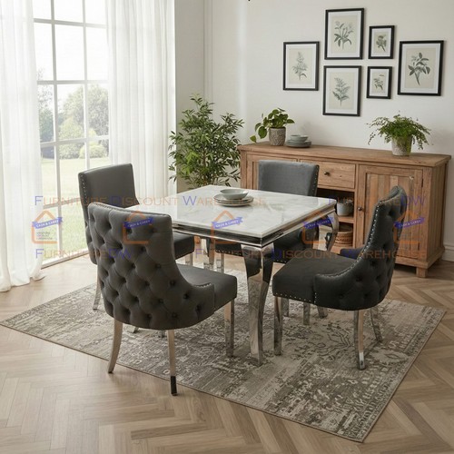 Louis 100cm square white - louis,