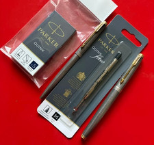 Parker 75 Cisele Sterling Silver Set Australia Fountain Pen and Ballpoint