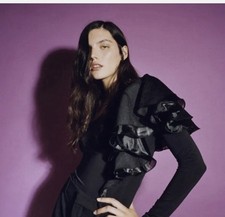 Zara one sleeve ruffle frills