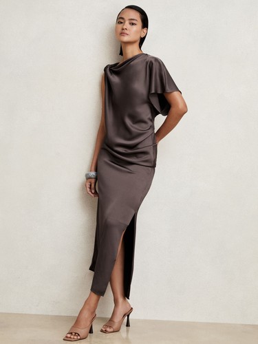 Reiss womens mauve midi - womens,