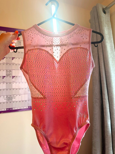 Pike pink gymnastics leotard - pink,