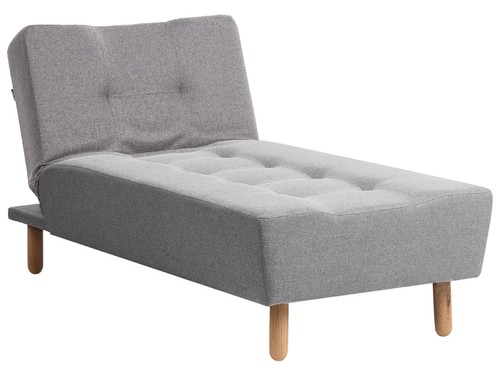 Fabric chaise lounge - fabric, grey