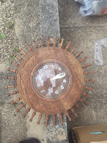 Wooden lacquered mantel clock - wooden,