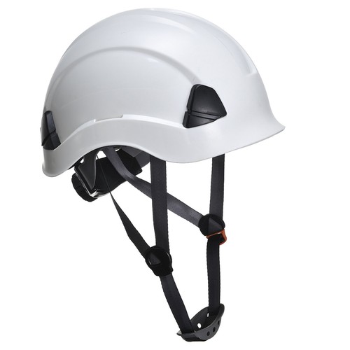 White climbing hard - hat, safety