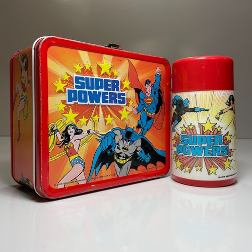 1983 super powers lunch box - powers,