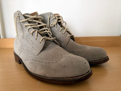 Grenson grey suede - suede, brogue