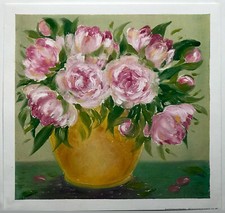 Yellow Vase Peonies II by