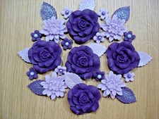 6 - PURPLE ROSE BOUQUET Edible