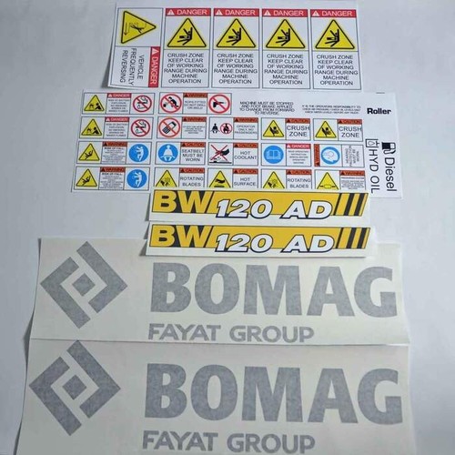 Decal sticker set bomag - sticker,