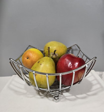 MCM Vintage Metal Chrome Fruit