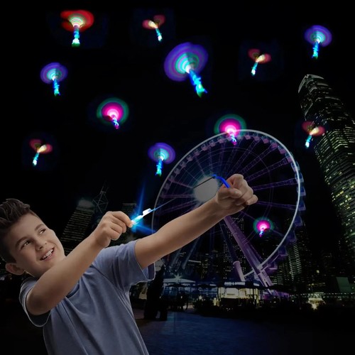 Glowing led flying rocket toy - led,