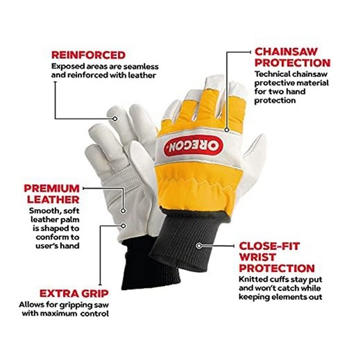 Oregon leather chainsaw safety - oregon,