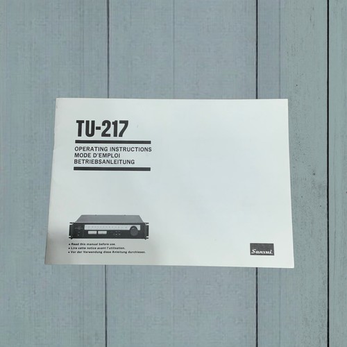 Sansui 217 operating - sansui, tu-217